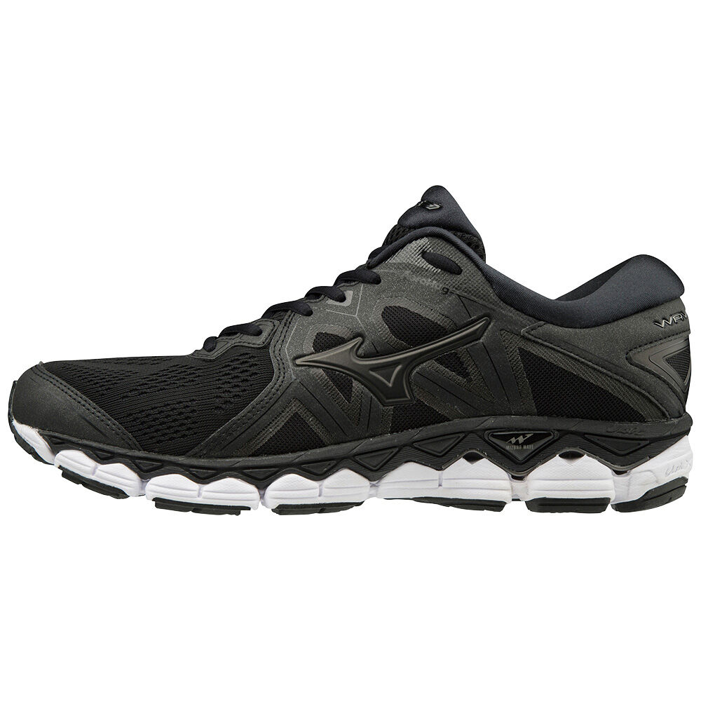 Mizuno WAVE SKY 2 - Erkek Koşu Ayakkabısı - Siyah/Gri Türkiye (DOUAPK-815)